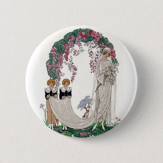 Badge Rond 5 Cm Mariée Art déco