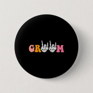 Badge Rond 5 Cm Mariée squelette de la main de mariée Halloween Ma