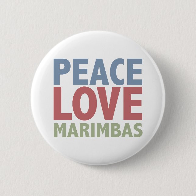 Badge Rond 5 Cm Marimbas d'amour de paix (Devant)