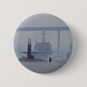 Badge Rond 5 Cm Marine de bateaux nucléaires de sous-marins de