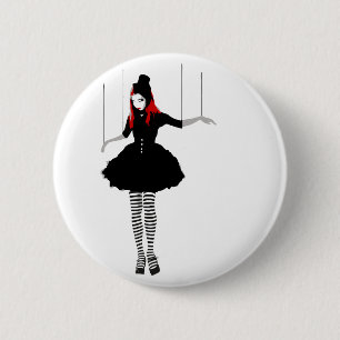 Badge Rond 5 Cm marionnette de cabaret