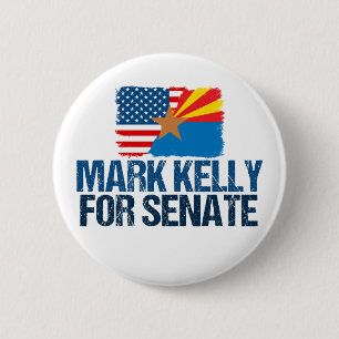 Badge Rond 5 Cm Mark Kelly pour le drapeau électoral du Sénat 2022
