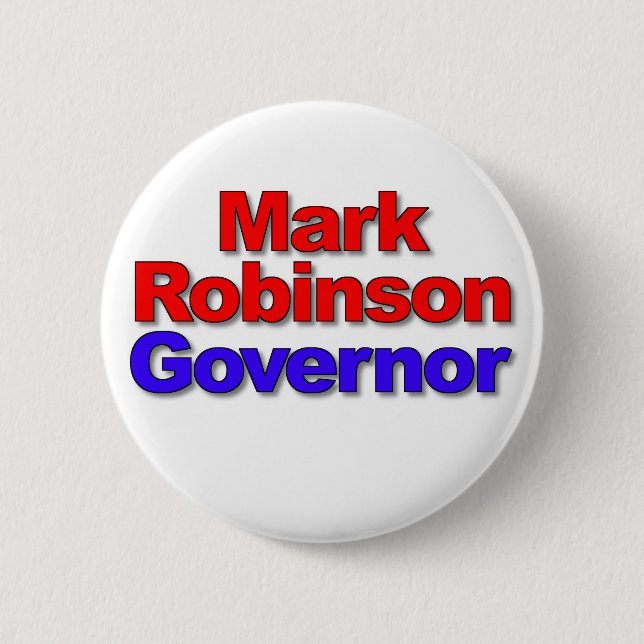 Badge Rond 5 Cm Mark Robinson pour Gouverneur 2024 (Devant)