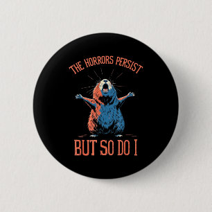 Badge Rond 5 Cm Marmotte drôle et sarcastique - Les horreurs persi
