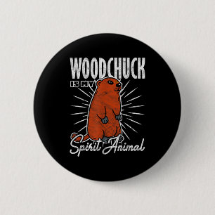 Badge Rond 5 Cm Marmotte Fouisseur Est Mon Animal Spirituel _1