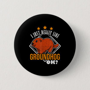 Badge Rond 5 Cm Marmotte je aime juste vraiment Marmotte Ok