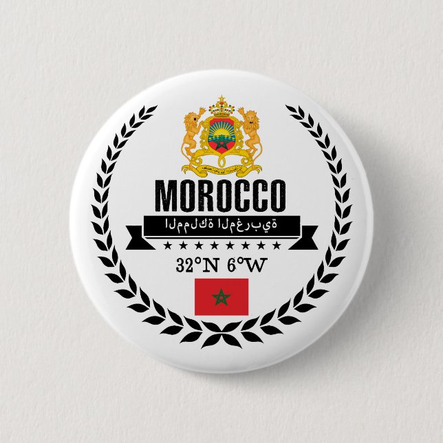 Badge Rond 5 Cm Maroc (Devant)
