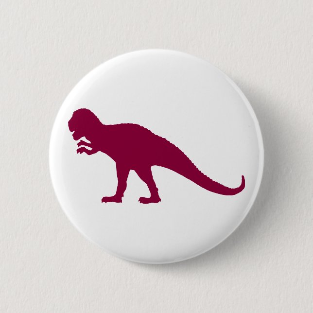 Badge Rond 5 Cm Maroon Dinosaur (Devant)