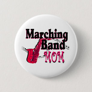 Badge Rond 5 Cm Marquage de bande maman/ saxophone
