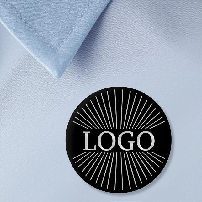 Badge Rond 5 Cm marque de la société LOGO Black (Créateur téléchargé)