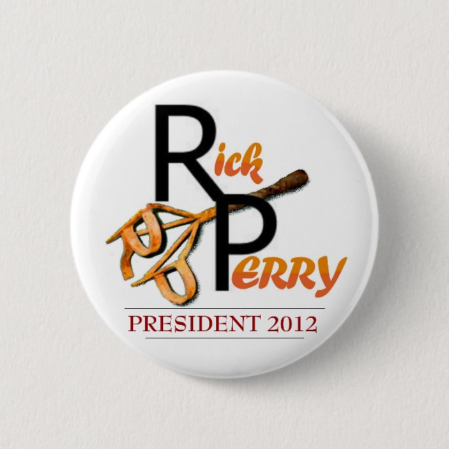 Badge Rond 5 Cm Marque de Rick Perry (Devant)