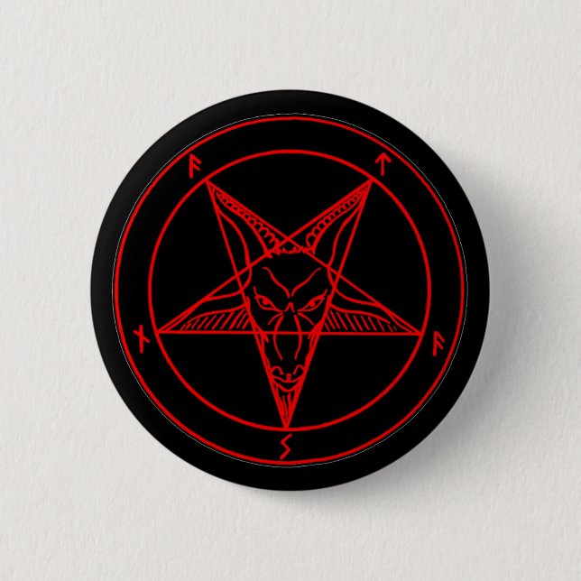 BADGE ROND 5 CM MARQUE DU DIABLE (Devant)