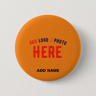 BADGE ROND 5 CM MARQUE VÉRIFIÉE DE L'ORANGE SOMBRE MODERNE ET MODE
