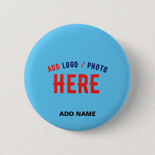 BADGE ROND 5 CM MARQUE VÉRIFIÉE SKY BLEU MODERNE ET MODERNE