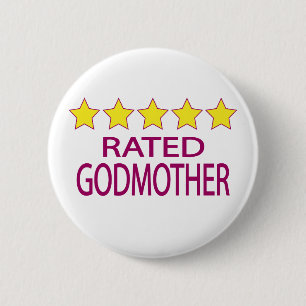 Badge Rond 5 Cm Marraine cinq étoiles