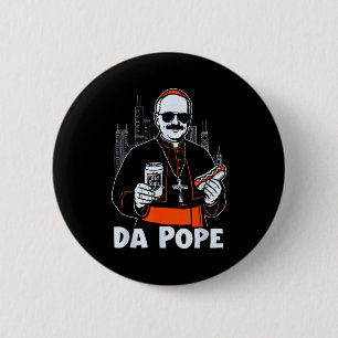 Badge Rond 5 Cm Marraine de Chicago Pe Leo Xiv Da Pe New Pe Tribut