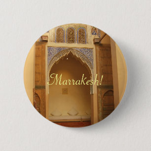 Badge Rond 5 Cm Marrakech, Maroc