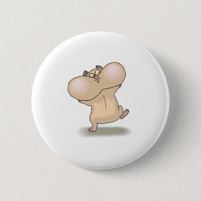 Badge Rond 5 Cm marrant jouet hamster (Devant)