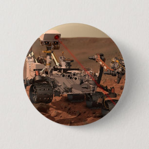 Badge Rond 5 Cm Mars Rover