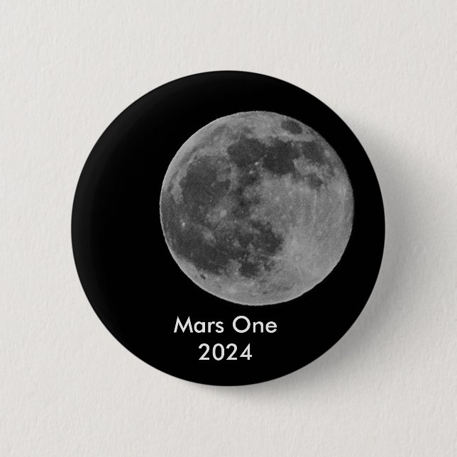Badge Rond 5 Cm Mars un bouton 2024 (Devant)