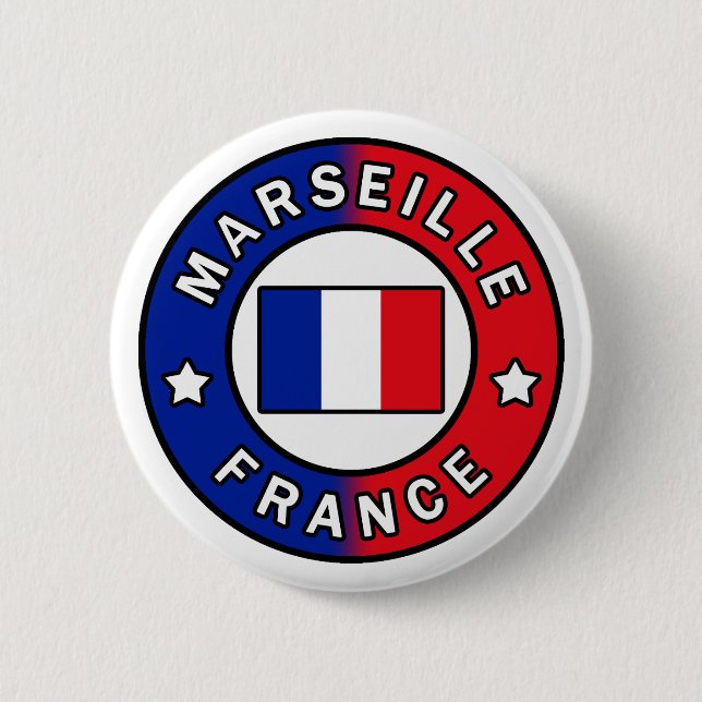 Badge Rond 5 Cm Marseille France (Devant)