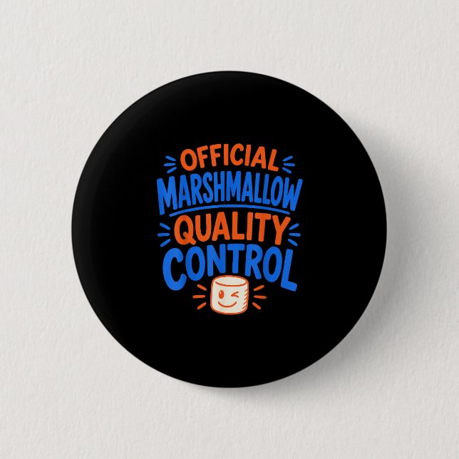 Badge Rond 5 Cm Marshmallow drôle  (Devant)