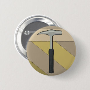 Badge Rond 5 Cm Marteau de géologue