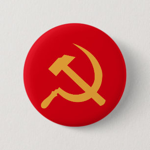 Badge Rond 5 Cm marteau et faucille de l'URSS de cccp