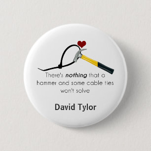 Badge Rond 5 Cm Marteau et zap-strap