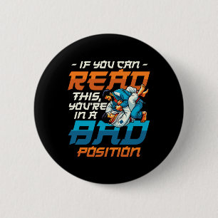 Badge Rond 5 Cm Martial Arts Fighter Judo Karate brésilien Jiu-jit