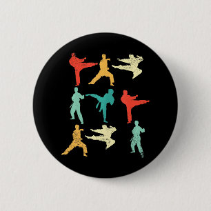 Badge Rond 5 Cm Martial Arts Fun Karate Taekwondo Boxe