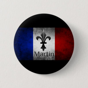 Badge Rond 5 Cm Martin French Flag