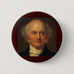 Badge Rond 5 Cm Martin Van Buren 8e Président