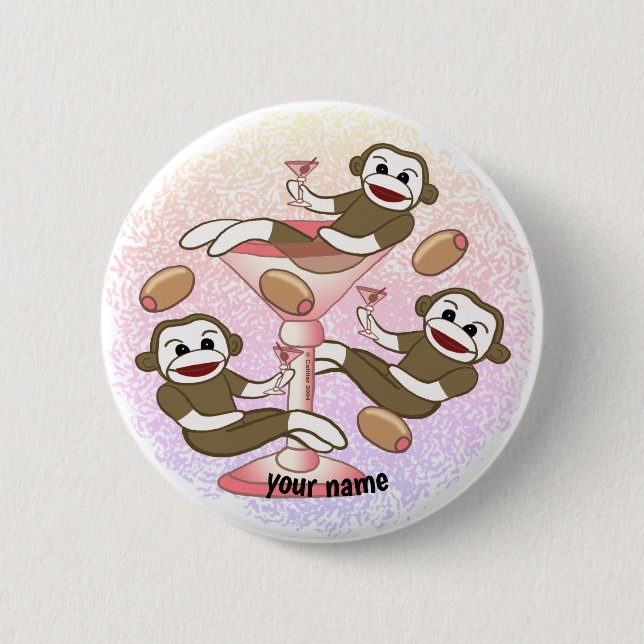 Badge Rond 5 Cm Martini au monkey (Devant)