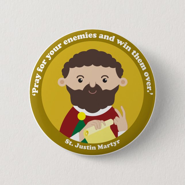 Badge Rond 5 Cm Martyr de St. Justin (Devant)