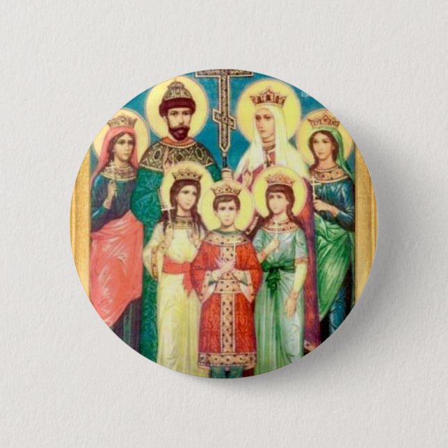 Badge Rond 5 Cm Martyres royaux saints (Devant)