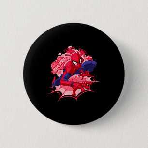 Badge Rond 5 Cm Marvel Spider-man Cœurs Saint-Valentin