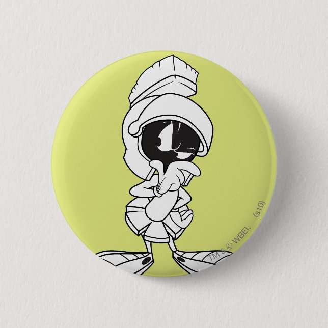 Badge Rond 5 Cm MARVIN LA pensée MARTIAN™ (Devant)
