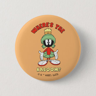 Badge Rond 5 Cm MARVIN LE MARTIAN™ Où est le Kaboom ?