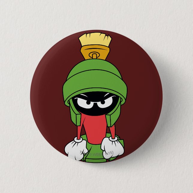 Badge Rond 5 Cm MARVIN LE MARTIEN™ contrarié (Devant)