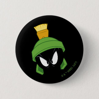 Badge Rond 5 Cm MARVIN LE MARTIEN™ Visage en colère