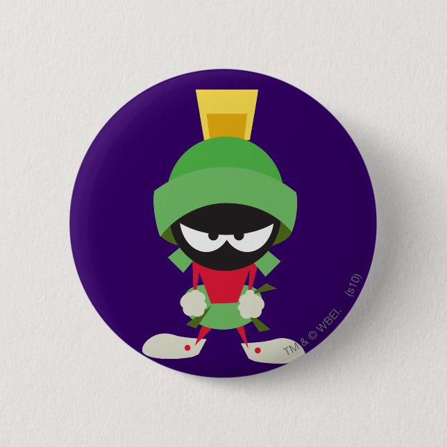 Badge Rond 5 Cm MARVIN THE MARTIAN™ Ready to attack (Devant)