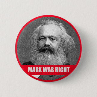 Badge Rond 5 Cm Marx avait raison