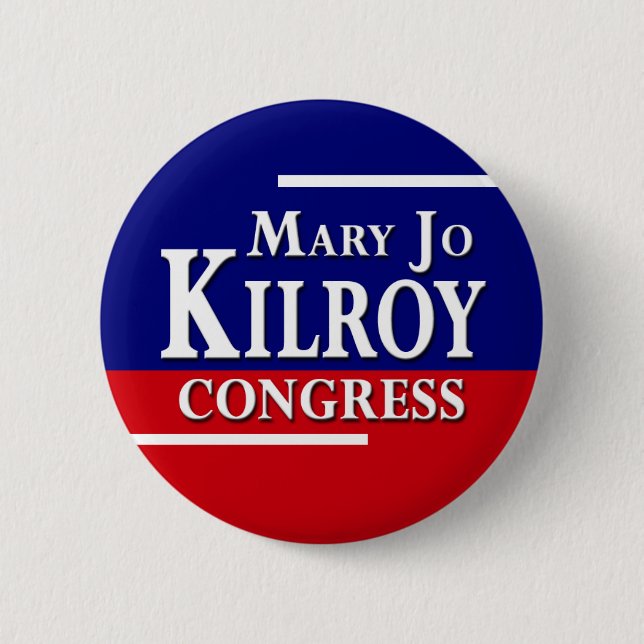 Badge Rond 5 Cm Mary Jo Kilroy pour le Congrès (Devant)