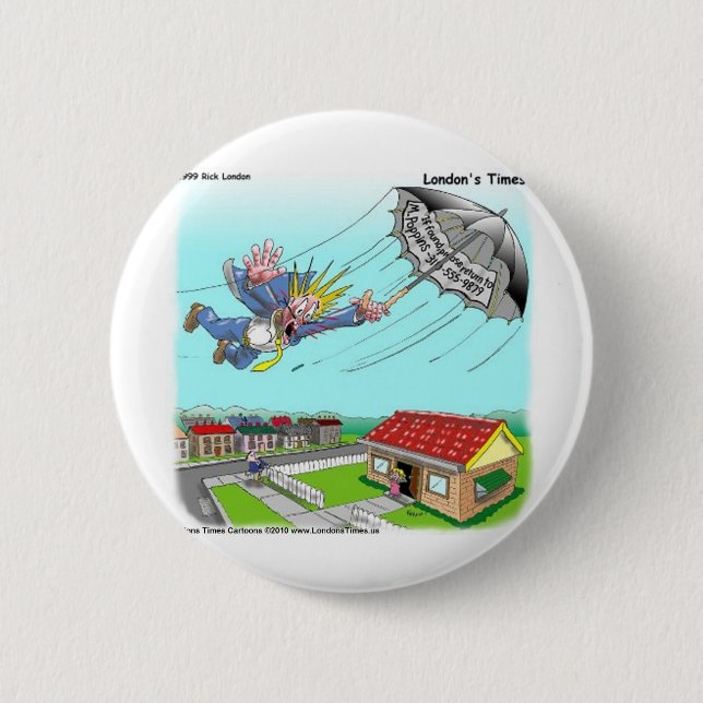 Badge Rond 5 Cm Mary Poppins Umbrella Funny Cadeaux Tee - shirt Et (Devant)