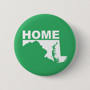 Badge Rond 5 Cm Maryland Accueil Loin De L'Écran Bouton D'État