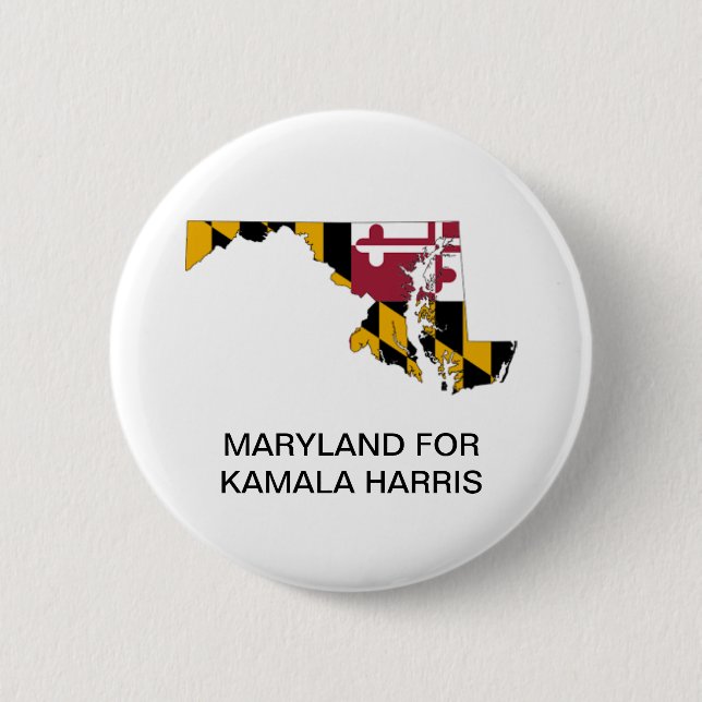 Badge Rond 5 Cm MARYLAND pour le bouton Kamala Harris 2024 (Devant)