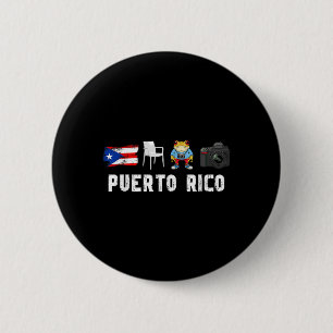 Badge Rond 5 Cm Más Fotos Porto Rico Drapeau Ricain Sapo Concho