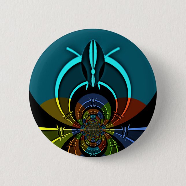 Badge Rond 5 Cm Masaï couleurs Hakuna Matata (Devant)