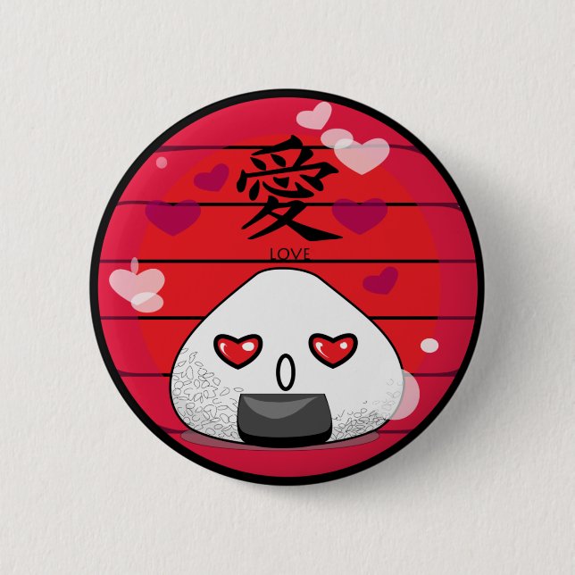 Badge Rond 5 Cm Mascotte de Manga de Japonais (Devant)